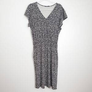 Black & White Floral Print Dress Size Large
